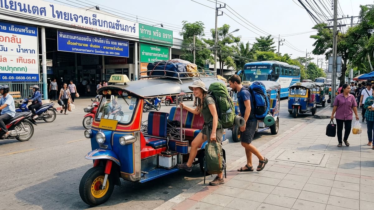 Options de transport pour se rendre aux gares routières en Thaïlande
